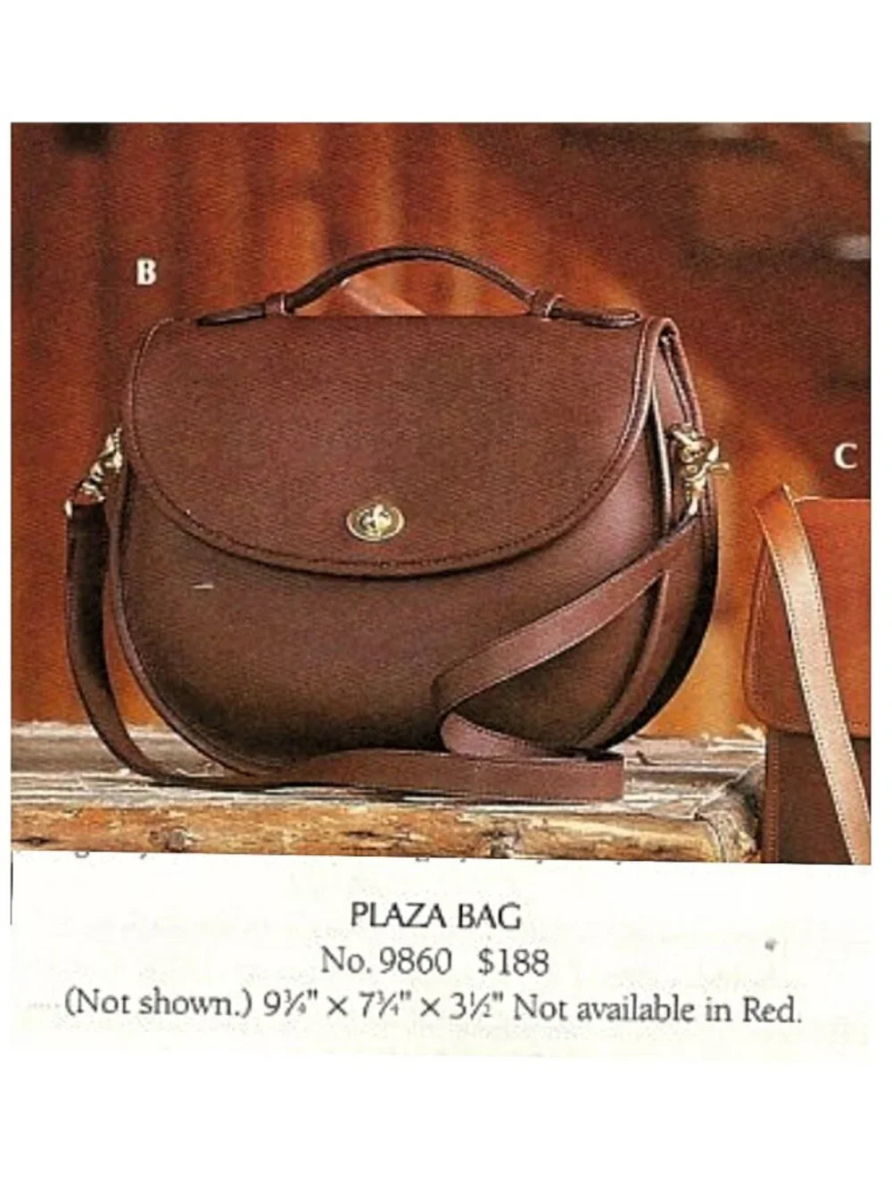 Coach Vintage - Plaza Bag 9860 in Mahogany, Pre-1994, USA - Picture 4 of 15